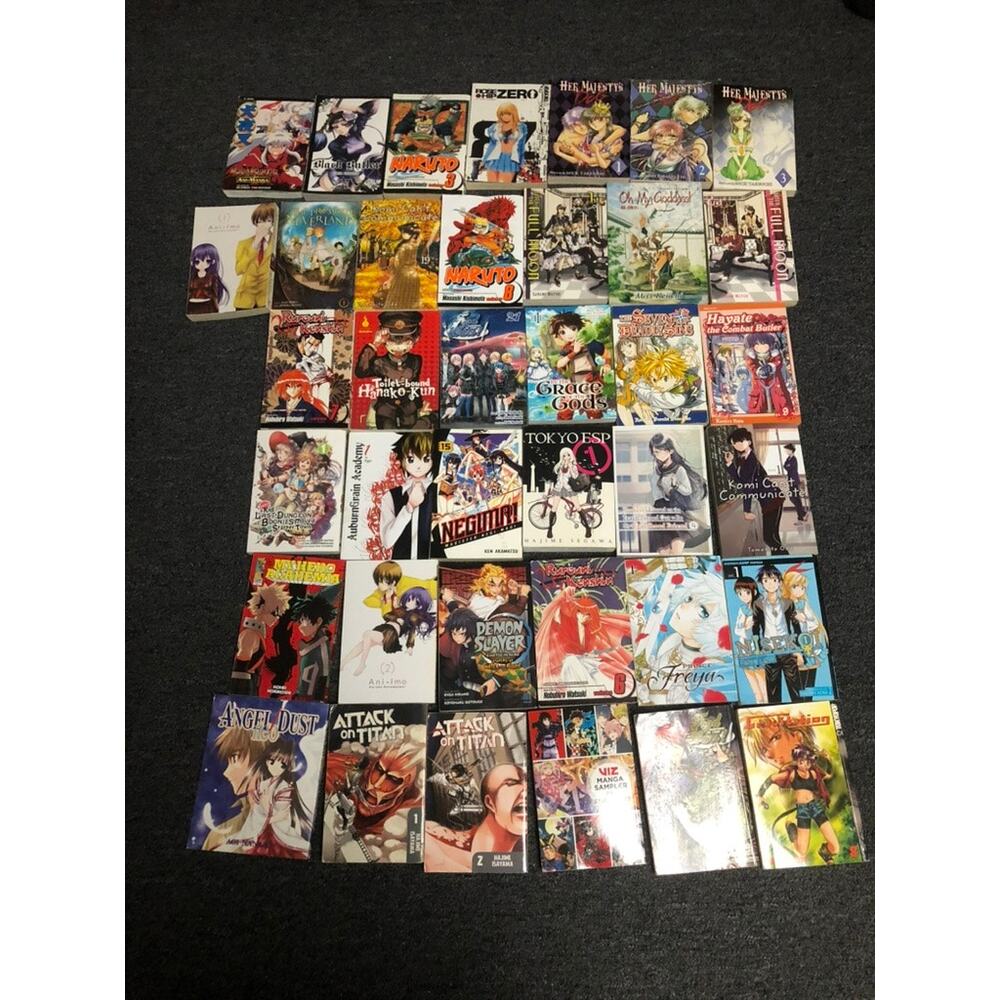 Manga Mix Lot 38 Books Naruto Her Majesty's Dog Inuyasha Anime Japanese
